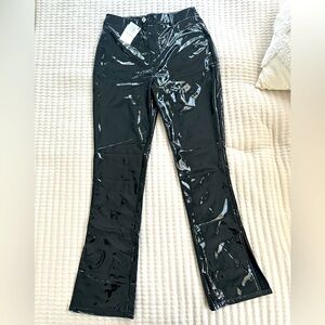 By Egreis faux leather pants. Black.